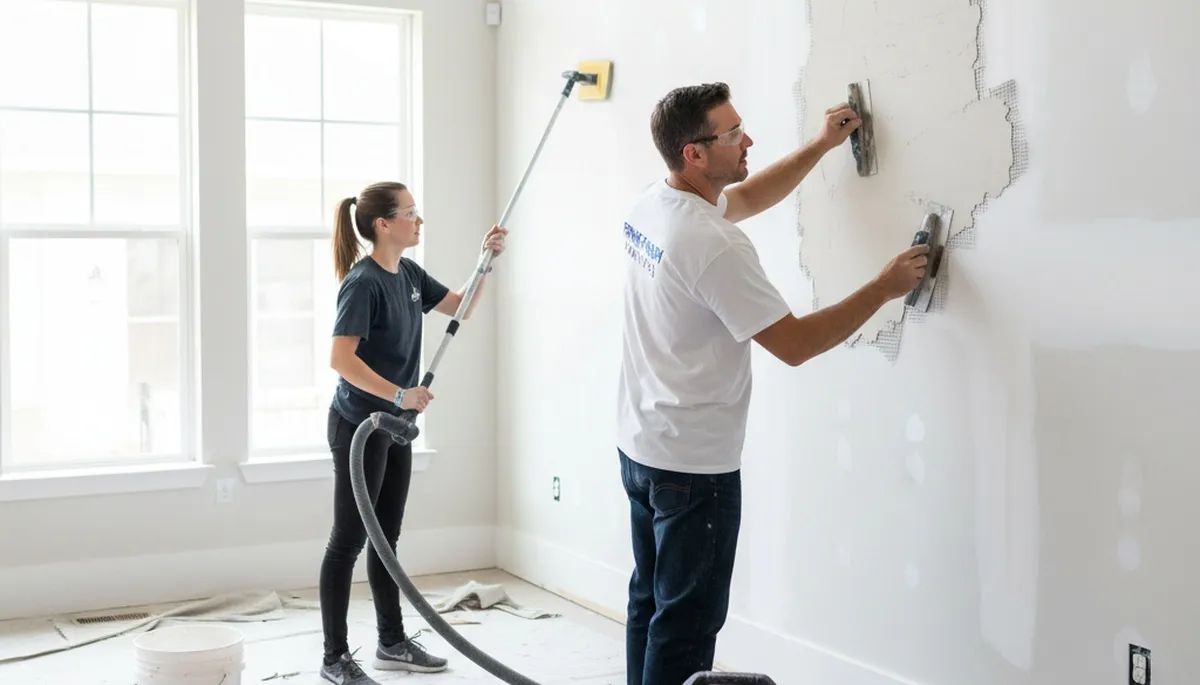 Professional drywall repair and wall restoration by house painters in Austin, TX
