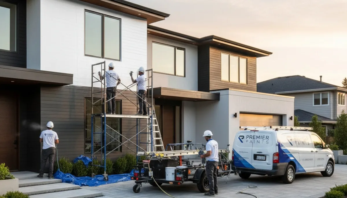 Professional exterior house painters in Austin, TX applying durable paint for lasting home protection