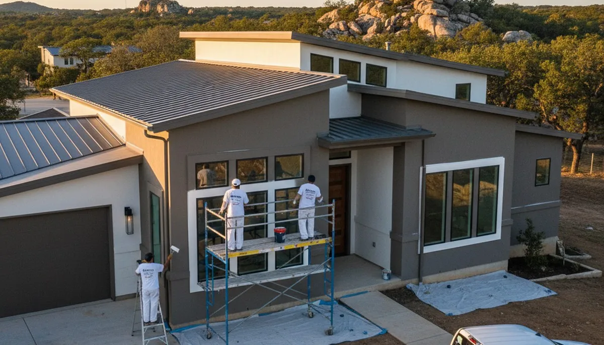 Professional exterior house painting service in Austin, TX by local residential painters